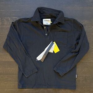 nununu Kids Navy Long Sleeve Polo